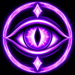 Enchanted X purple eye logo